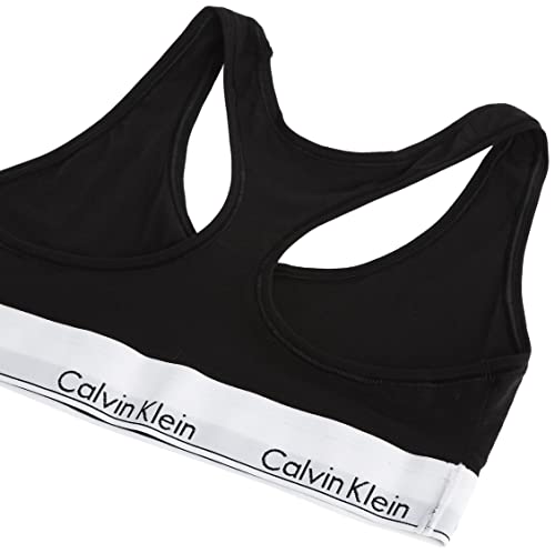 Calvin Klein Women's Modern Cotton Bralette Non-Wired and Non paded, Black, XS