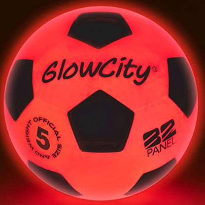 Glow in The Dark Soccer Ball- Light Up, Indoor or Outdoor Soccer Balls with 2 LED Lights and Pre-Installed Batteries - Gift Ideas for Teen Boys and Girls