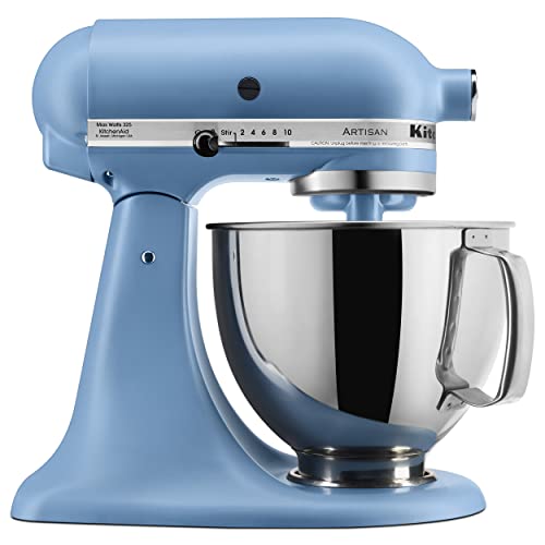 KitchenAid Artisan Series 5 Quart Tilt Head Stand Mixer with Pouring Shield KSM150PS, Blue Velvet