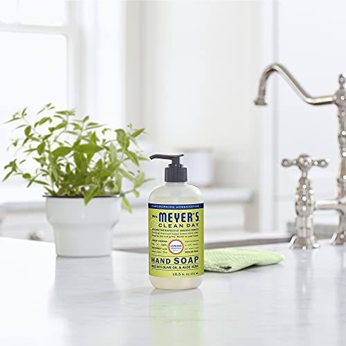 Mrs. Meyer's Hand Soap, Made with Essential Oils, Biodegradable Formula, Lemon Verbena, 12.5 fl. oz - Pack of 3