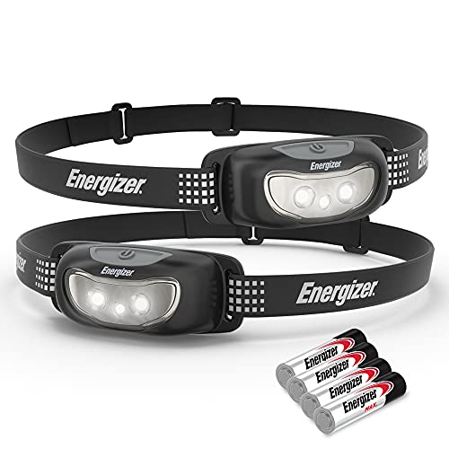 Energizer LED Headlamp (2-Pack) Universal+, IPX4 Water Resistant Headlamps, High-Performance Head Light for Outdoors, Camping, Running, Storm, Survival, (Batteries Included)