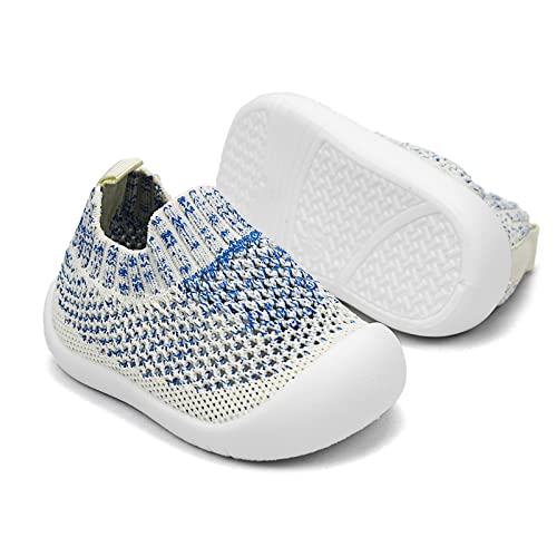 OAISNIT Baby Boy Girl Shoes Breathable Mesh Sneakers Lightweight Non-Slip Toddler Walking Shoes Infant First Walkers 6-24 Months(18-24 Months, 2-Beige)