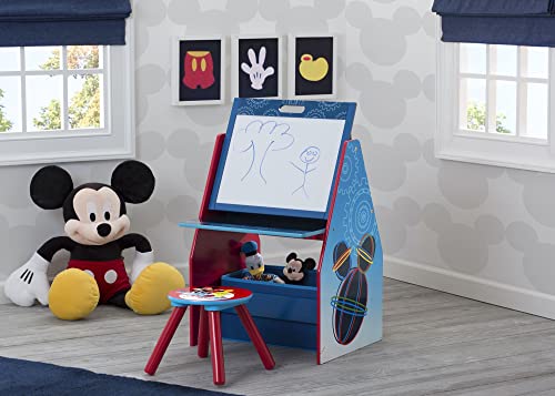 Delta Children Kids Easel and Play Station – Ideal for Arts & Crafts, Drawing, Homeschooling and More - Greenguard Gold Certified, Disney Mickey Mouse