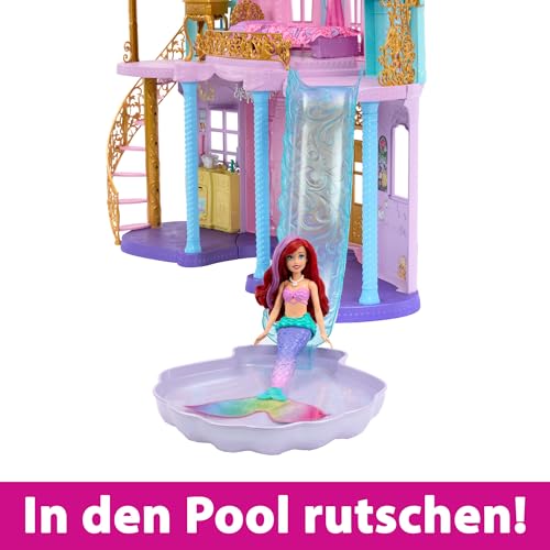 Mattel Disney Princess Toys, Ultimate Castle 4 Ft Tall with Lights & Sounds, 3 Levels, 10 Play Areas and 25+ Furniture & Pieces, Inspired by Disney Movies