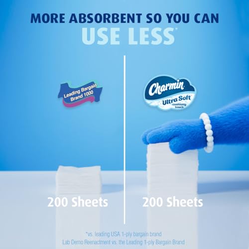 Charmin Ultra Soft Cushiony Touch Toilet Paper, 18 Family Mega Rolls = 90 Regular Rolls (Packaging May Vary)