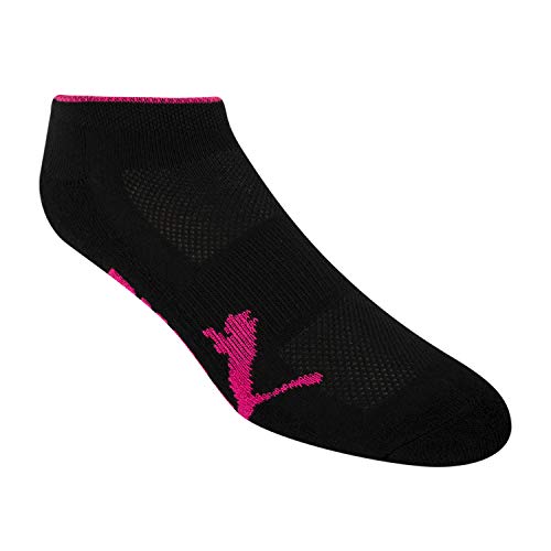 Puma Women's Half Terry Runner Socks 6-Pack, Black, 9-11