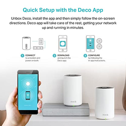 TP-Link Deco AXE5400 Tri-Band WiFi 6E Mesh System(Deco XE75) - Covers up to 5500 Sq.Ft, Replaces WiFi Router and Extender, AI-Driven Mesh, New 6GHz Band, 2-Pack