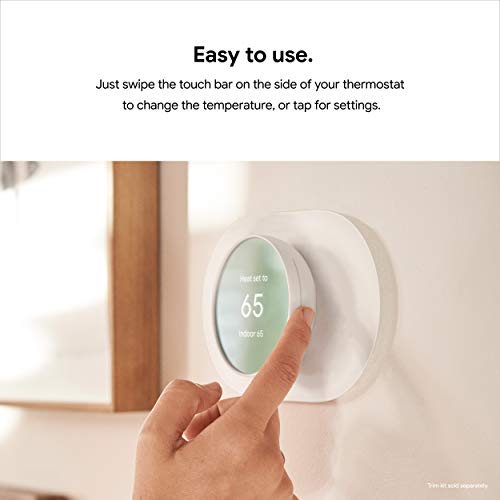 Google Nest Thermostat - Smart Thermostat for Home - Programmable Wifi Thermostat - Sand