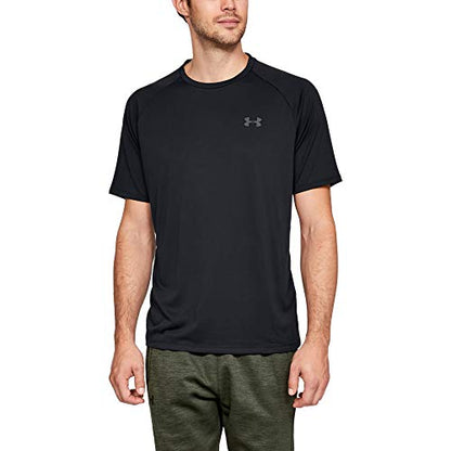 Under Armour mens Tech 2.0 Short-Sleeve T-Shirt , Black (001)/Graphite , Large