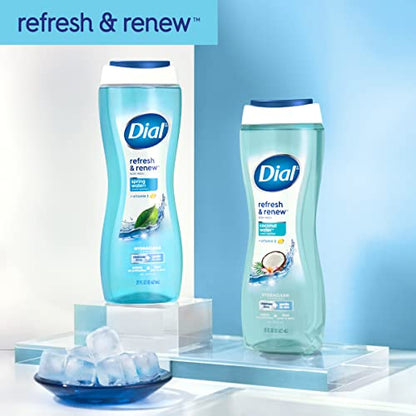 Dial Body Wash, Refresh & Renew Spring Water, 23 fl oz (Pack of 3)