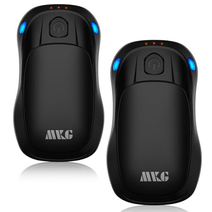 Hand Warmers Rechargeable 2 Pack, MKG Electric Hand Warmer, 20 Hrs Long Lasting Reusable HandWarmers with 3 Levels Quick Heat, Portable Pocket Heater for Camping, Hunting, Golf, Women Wen Winter Gift