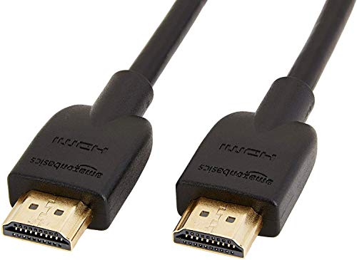 Amazon Basics High-Speed, 4K Ultra HD HDMI 2.0 Cable / Cord, 60 Hz, 2160p, 48 bit, 18 Gbps, 3D, male-to-male, 0.9m (2.9ft) for Laptop, Black