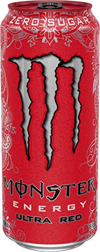 Monster Energy Ultra Red, Sugar Free Energy Drink, 16 Ounce (Pack of 15)