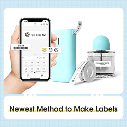 NIIMBOT Label Maker Machine D11 Label Printer Tape Included Portable Wireless Connection Multiple Templates Available for Phone Pad Easy to Use Office Home Organization USB Rechargeable