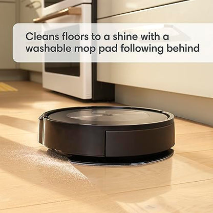 iRobot Roomba Combo j5+ Self-Emptying Robot Vacuum & Mop – Identifies and Avoids Obstacles Like Pet Waste & Cords, Empties Itself for 60 Days, Clean by Room with Smart Mapping, Alexa