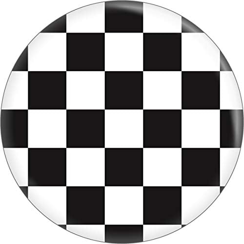 Ska Checkers (Black On White) - 1" Button/Pin