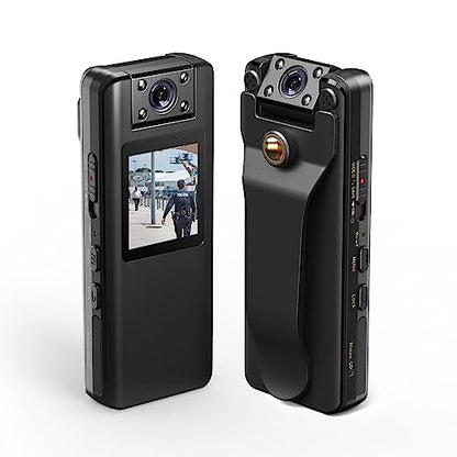 BOBLOV A22 64/32GB Body Camera, 2200mAh Battery for 10Hours Recording,180° Rotatable Lens, 1080P BodyCam with OLED Screen to Playback, Camcorder with Audio for Walking, Delivery, Daily Proof (64GB)