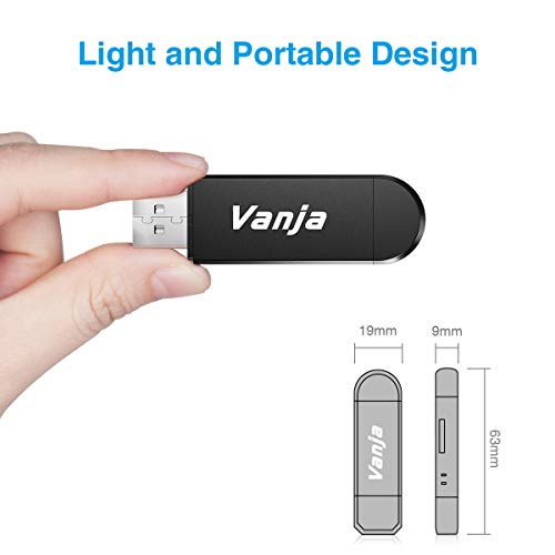 Vanja SD Card Reader, Micro SD to USB OTG Adapter and USB 2.0 Portable Memory Card Reader for SD TF SDXC SDHC MMC RS-MMC Micro SD Micro SDXC Micro SDHC Card and UHS-I Cards