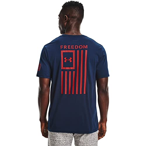 Under Armour Men's Standard New Freedom Flag T-Shirt, Marine OD Green (391)/Desert Sand, X-Large Tall