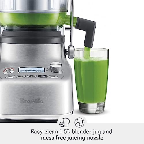 Breville 3X Bluicer Pro Blender & Juicer, Brushed Stainless Steel, BJB815BSS