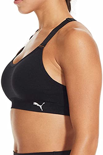 PUMA Women Sports Bra, 3-Pack (Black/White/Grey, Large)