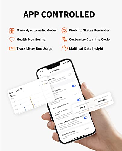 PETKIT Extra Large Self Cleaning Cat Litter Box for Multi Cats-76L, Automatic Cat Litter Box Strong Odor Eliminator, xSecure Integrated Safety Protection/APP Control Smart Cat Litter Box with Liner