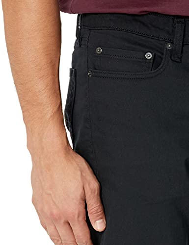 Amazon Essentials Men's Straight-Fit Stretch Jean, Black, 32W x 32L