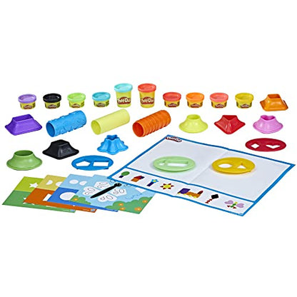 Play-Doh Shapes and Colors Preschool Toy for Kids 2 Years and Up with 5 Activity Playmats, 15 Tools, and 10 Modeling Compound Colors, Non-Toxic (Amazon Exclusive)