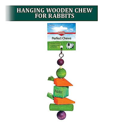 Kaytee Perfect Chews Hanging Wood Chew Toy for Pet Rabbits and Other Small Animals