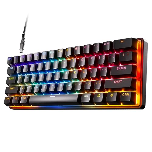 SteelSeries New Apex 9 Mini – HotSwap Optical Mini Keyboard – 60% Compact Design – Optical Switches – RGB Customization – Aluminum Alloy Frame – Double Shot PBT Keycap