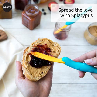 OTOTO Splatypus Jar Spatula - Unique Kitchen Gadgets - BPA-free & 100% Food Safe - Crepe Spreader, Kitchen Spatula - Fun Cooking Gadgets for Foodies - Jar Spatulas for Scooping and Scraping