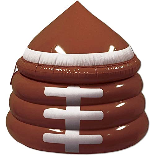 Beistle Inflatable Football Cooler, 23” x 26”, Holds approx. 24 12oz. Cans – Drink Cooler, Inflatable Cooler for Parties, Drink Containers for Parties, Football Party Decorations, Game Day Coolers