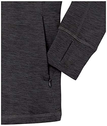 Amazon Essentials Women's Brushed Tech Stretch Full-Zip Jacket (Available in Plus Size), Black Space Dye, X-Large