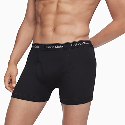 Calvin Klein Men's Cotton Classics 3-Pack Boxer Brief, 3 Black, M