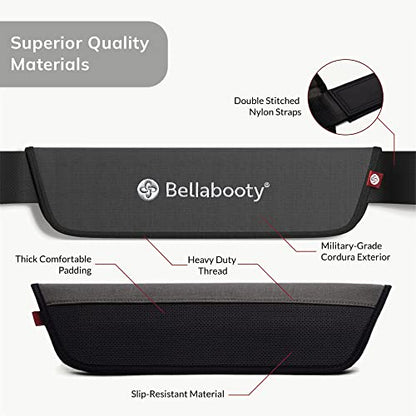 Bellabooty Exercise Hip Thrust Belt, Easy to Use with Dumbbells, Kettlebells, or Plates, Slip-Resistant Padding that Protects Your Hips for the Gym, Home Workouts, or On the Go