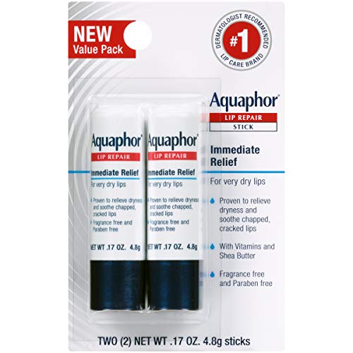 Aquaphor Lip Repair, Moisturizing Lip Balm Multipack (2 Repair sticks + 2 Repair & Protect SPF 30 sticks)