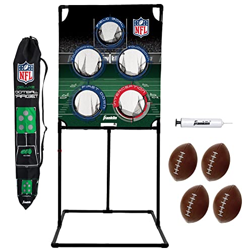 Franklin Sports NFL Football Target Toss Game - Football Throwing Game for Kids + Adults - Boys + Girls Football Game Set with (4) Mini Footballs