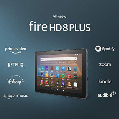 Certified Refurbished Fire HD 8 Plus tablet, HD display, 32 GB, (2020 release), our best 8" tablet for portable entertainment, Slate