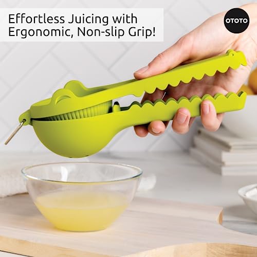 NEW!! Crocodile Lemon Squeezer by OTOTO - Lemon Lime Squeezer, Lemon Press, Citrus Press - Lemon Juicer Squeezer Juice Squeezer Lemon and Lime Squeezer Hand Juicer Citrus Squeezer Cool Kitchen Gadgets