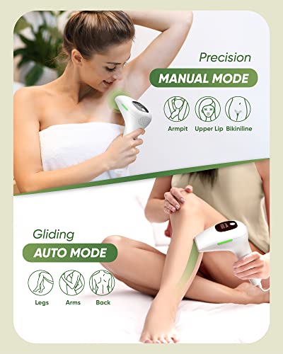 XSOUL At-Home IPL Hair Removal for Women and Men Permanent Hair Removal 999,999 Flashes Painless Hair Remover on Armpits Back Legs Arms Face Bikini Line, Corded