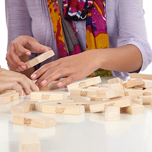 Hasbro Jenga Classic Game with Genuine Hardwood Blocks,Stacking Tower Game for 1 or More Players,Kids Ages 6 and Up