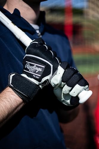 Rawlings | Workhorse Baseball Batting Gloves | Youth Medium | Royal