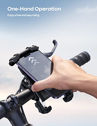 Lamicall Bike Phone Holder, Motorcycle Phone Mount - Motorcycle Handlebar Cell Phone Clamp, Scooter Phone Clip for iPhone 14 Plus/Pro Max, 13 Pro Max, S9, S10 and More 4.7" to 6.8" Smartphones