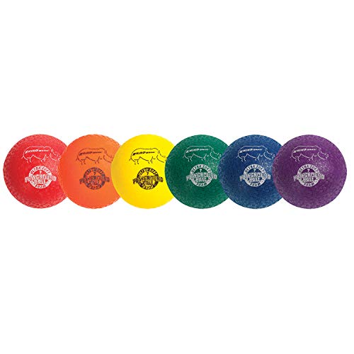 Champion Sports RSPG7SET Playground Ball Set: Six 7 Inch Rhino Skin Soft Inflatable Balls Includes Storage Bag and Pump