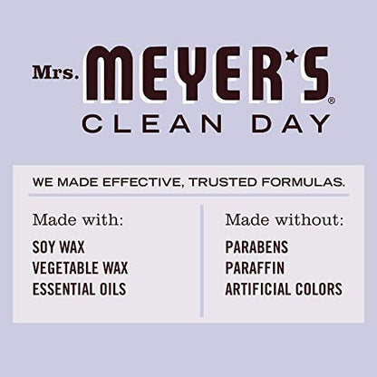 Mrs. Meyer's Soy Tin Candle, 12 Hour Burn Time, Made with Soy Wax and Essential Oils, Lavender, 2.9 oz