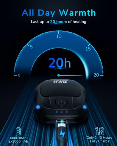 Hand Warmers Rechargeable 2 Pack, MKG Electric Hand Warmer, 20 Hrs Long Lasting Reusable HandWarmers with 3 Levels Quick Heat, Portable Pocket Heater for Camping, Hunting, Golf, Women Wen Winter Gift