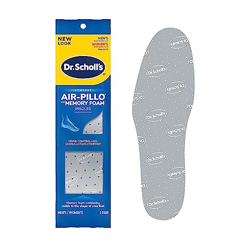 Dr. Scholl's® Air-Pillo® with Memory Foam Insoles, Unisex (Men 7-12) (Women 5-10), 1 Pair, Trim to Fit Inserts