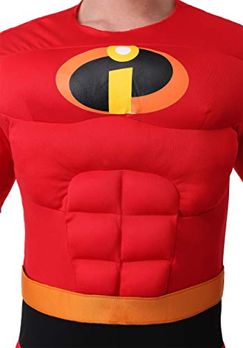 Disguise Men's Mr. Incredible Classic Muscle Adult Costume, red, Medium (38-40)