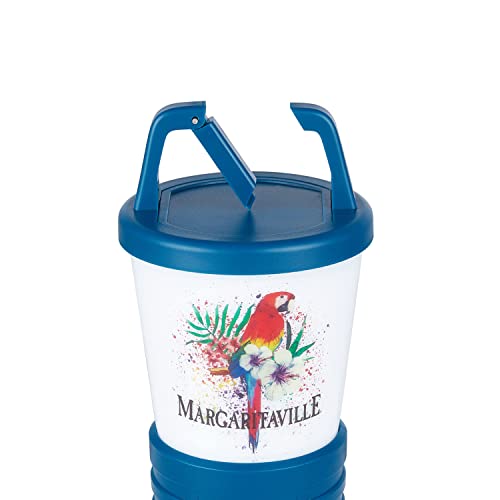 Margaritaville Light The Way Lantern Wireless Speaker with 3 Multicolored LED Light Modes, Waterproof Bluetooth Speaker, 5 Hours of Playtime, Table Lamp Outdoor Speaker with True Wireless Pairing