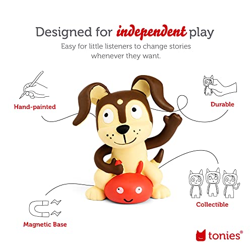 Toniebox Audio Player Starter Set with Woody, Lightning McQueen, Simba, Winnie-The-Pooh, and Playtime Puppy - Listen, Learn, and Play with One Huggable Little Box - Light Blue